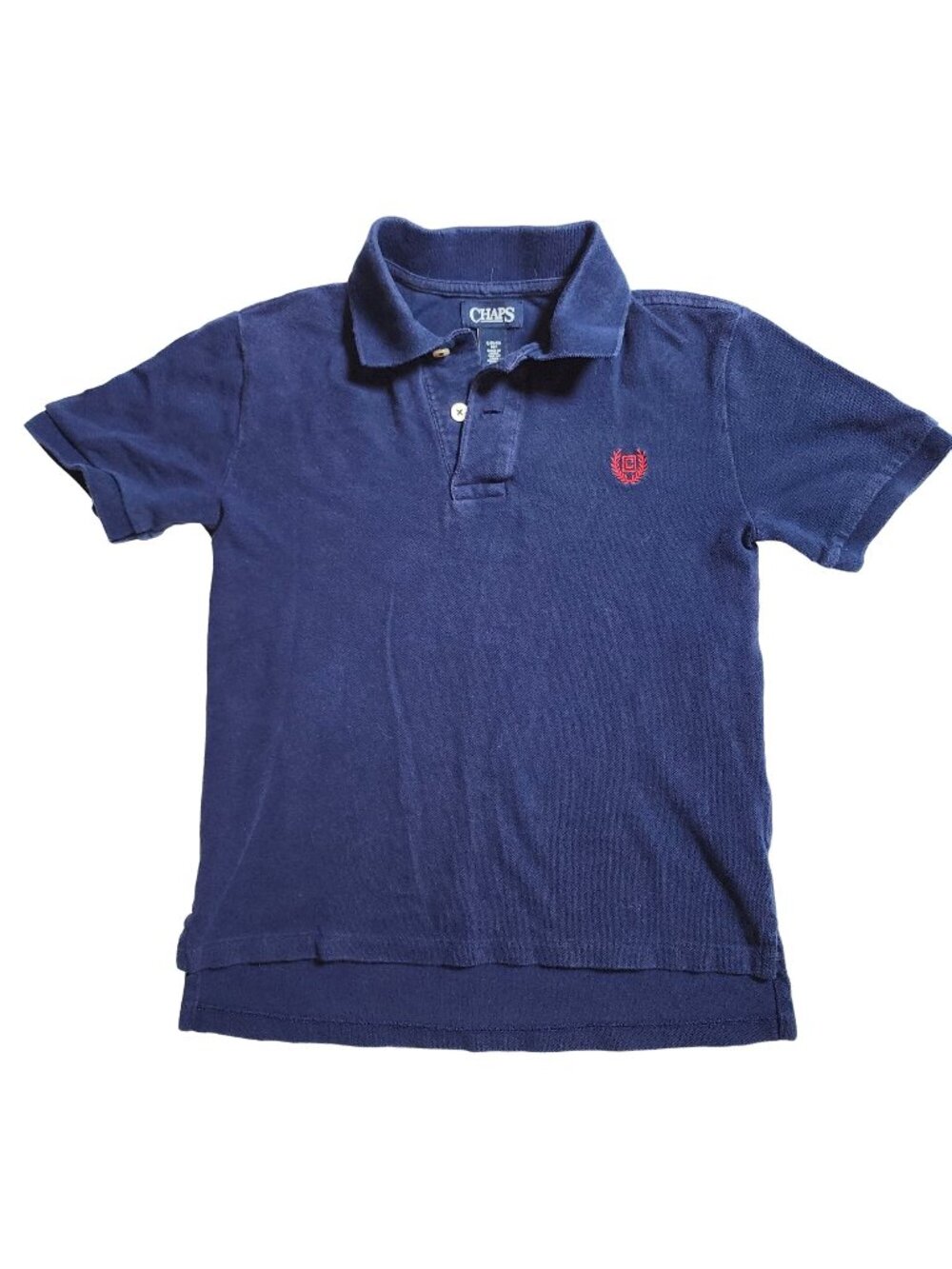 Boy's Chaps Ralph Lauren Navy Blue Polo Shirt Small /Medium 8 Top Kids Clothing
